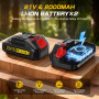4 en 1 Tronconneuse à Batterie&Secateur Electrique avec Perche Télescopique | Portée Max Jusqu'à 4,2m, 1000 W Moteur & 2 Batteri
