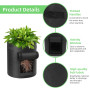 Ohiyoo Lot de 4 sacs de plantation de pommes de terre - 10 gallons - Pour planter des pommes de terre - 38 l - Sacs de plantatio