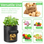 Ohiyoo Lot de 4 sacs de plantation de pommes de terre - 10 gallons - Pour planter des pommes de terre - 38 l - Sacs de plantatio
