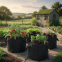 Lot de 10 sacs de plantation de 10 gallons pour légumes, sacs de plantation pour le jardin, pots de plantes épais et respirants 