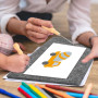 FOCCTS 10 Kit Poinçon pour Enfant et Adultes –10 Aiguilles à Piquer et 10 Tapis feutrés-Développe la Concentration et la créativ