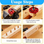 Kit de centrage pour le travail du bois, Guide de perçage vertical en aluminium avec douilles 3 à 10 mm, Gabarit de perçage préc
