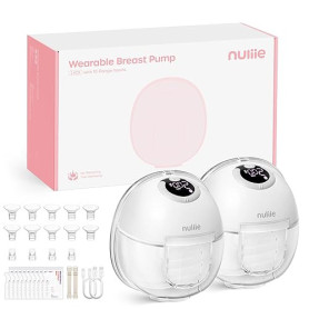 Nuliie Tire Lait Electrique Main Libre, Tire Lait Main Libre avec 4 Modes, 9 Niveaux, Fonction Mémoire, Extracteur de Lait Recha