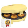 Bestron Appareil à donuts au Design Rétro, Mini-Machine à Donuts pour 7 petits Donuts, inclut Témoin de Cuisson & Revêtement Ant