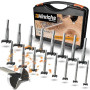 Hinrichs Kit de Forets Forestières 17 Pièces en Coffret en Plastique - Kit de Mèches à Bois 15 à 40 mm - Kit de Forets Forestièr