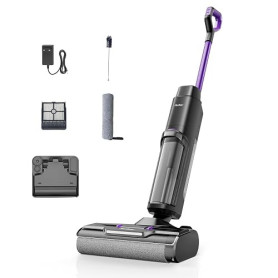 Redkey W15 Aspirateur Balai Laveur sans Fil, 26.000 Pa Balai aspirateur Laveur 3 en 1, Aspiration Puissant Eau et Poussière, 5mm