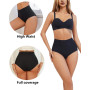 ALL OF SHE Lot de 5 Culotte Femme sans Couture Taille Haute Slip sous-vêtements Seamless Gainante Underwear High Waisted Soft Pa