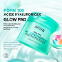 Anua PDRN Hyaluronic Acid 100 Moisturizing Pad, Disques de Soin Repulpant pour Peau de Verre au PDRN de Saumon, Hydratation Inte