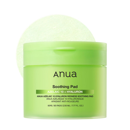 Anua Azelaic Acid 10 Hyaluron Redness Soothing Pad, Disques Apaisants Visage pour Rougeurs et Acné, Soin Coréen au Panthénol, 70
