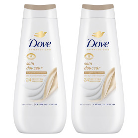 DOVE Gel Douche Advanced Care Soin douceur - Lot de 2x400ml
