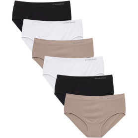 Channo Culotte en Coton pour Femme, Taille Haute et sans Couture. Élastique, Doux et Confortable, Couleurs Unies