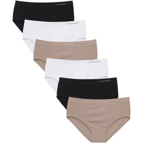 Channo Culotte en Coton pour Femme, Taille Haute et sans Couture. Élastique, Doux et Confortable, Couleurs Unies