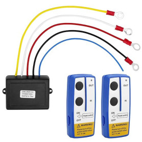 QWORK® Télécommande pour treuil, télécommande radio pour treuil électrique, portée 30-70 m, 12V, piles non incluses