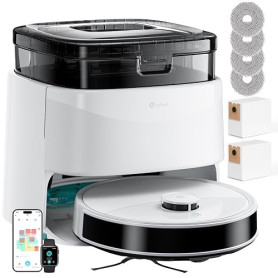 Lefant M3 Robot Aspirateur Laveur 12 000 Pa, Station Multifonctionnelle, Double Serpillière Rotative 200 TR/Min, Navigation dToF