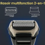 AOOWU Rasoir Électrique Pour Homme, Rasoir Électrique Rasage à Sec Et Humide, Ipx6 Étanche Recharge De Type C Rasoir À Grille Sa