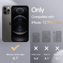 JETech Coque Silicone Magnétique pour iPhone 12 Pro Max, Noir | Compatible avec MagSafe, Toucher Soyeux, Protection Complète de