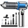 Aspirateur à Main, 17000Pa Aspirateur sans Fil Puissant, 1 Touche Aspirateur, Moteur sans Balais avec 3 Vitesses 4-en-1 Mini Asp