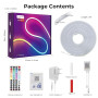 LUXONIC 5M Neon Ruban LED, RGB, Etanche, 24V Flexible Bande LED Néon | en Silicone avec APP/Télécommande, Synchronisation Musica