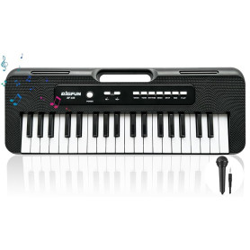 Clavier de Piano pour Enfants, 37 Touches de Piano pour Enfants, Piano Musical avec Microphone, Portable, éducatif, Noël, Cadeau