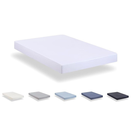 Todocama - Drap Housse réglable en Microfibre brossé Extra Doux. Lit 80 x 190/200 cm, Blanc