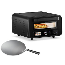 Princess Four à Pizza Pro Max, 15L, 400°C, 2100W, Commandes Tactiles, Pierre et Pelle Incluses, Chaleur Haut/Bas, Minuterie, Com