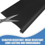 30cm x 1,52m Film Vinyle Autocollant en Fibre de Carbone 3D Noir, Autocollant 3D en Fibre de Carbone pour Intérieur et Extérieur