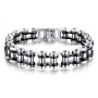 vissen Bracelet Homme Moto Chaine en Acier Inoxydable 21cm Vélo Chaîne Bracelet Bijoux Cadeau