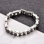vissen Bracelet Homme Moto Chaine en Acier Inoxydable 21cm Vélo Chaîne Bracelet Bijoux Cadeau