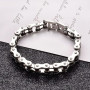vissen Bracelet Homme Moto Chaine en Acier Inoxydable 21cm Vélo Chaîne Bracelet Bijoux Cadeau