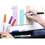 BIC Velleda 1741 Feutres pour Tableau Blanc Effaçables à Sec Pointe Conique Moyenne - Couleurs Assorties, Pochette de 4