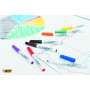 BIC Velleda 1741 Feutres pour Tableau Blanc Effaçables à Sec Pointe Conique Moyenne - Couleurs Assorties, Pochette de 4