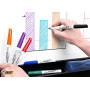 BIC Velleda 1741 Feutres pour Tableau Blanc Effaçables à Sec Pointe Conique Moyenne - Couleurs Assorties, Pochette de 4