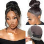 Hidden Straps Perruque Cheveux Humain 360 Full Lace Front Human Hair Wig With Drawstring，Invisible Strap 200% Densité Straight P