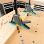wolfcraft Serre-Joint à une Main EHZ PRO - Saillie 100 mm, 700 mm