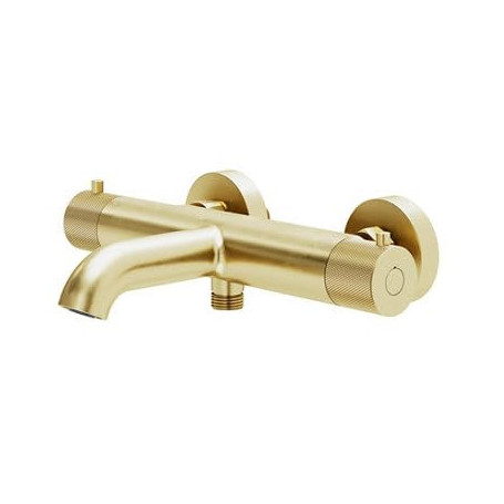 GoodHome Mitigeur bain/douche thermostatique Owens or brossé C10042464
