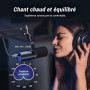 TONOR Micro Cardioïde Dynamique USB/XLR avec Bras de Support pour PC, Micro PC Gamer, Microphone de Studio pour Podcasting, Gami