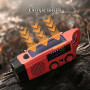 Radio Portable Chargeur Solaire, GEMMAC AM/FM/SW Radio Dynamo Chargeur de Téléphone avec 2000mAh Power Bank/SOS Alarm/Lampe Poch