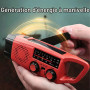 Radio Portable Chargeur Solaire, GEMMAC AM/FM/SW Radio Dynamo Chargeur de Téléphone avec 2000mAh Power Bank/SOS Alarm/Lampe Poch