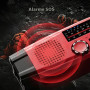 Radio Portable Chargeur Solaire, GEMMAC AM/FM/SW Radio Dynamo Chargeur de Téléphone avec 2000mAh Power Bank/SOS Alarm/Lampe Poch