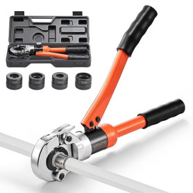VEVOR Pince à Sertir Hydraulique Tuyau PEX Aluminium-plastique Sertisseuse Raccords Tuyaux avec Mâchoire TH16 TH20 TH26 TH32 Mal