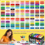 Lyuvie 162 Couleurs Feutre Acrylique, Acrylic Paint Brush Marker à Peinture à Base D'eau, Marqueur Peinture Acrylique pour Pierr