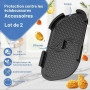 2 Pcs Accessoires Grille Anti Projection Air Fryer pour Philips Dual Basket Série 3000-5000 9 L (3 L/6 L), Réutilisable Accessoi