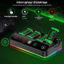Batterie Rechargeable pour Manette Xbox, 4 Batteries Haute Capacité 6200mWh avec Chargeur/Éclairage RGB Refroidissant/25h d'Auto