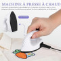 POPETPOP Mini Fer à Repasser Portable, Presse à Chaud Électrique 180°C pour Couture et Voyage, Petit Fer de Transfert Thermique