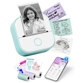 Mini Imprimante Thermique Portable, Mini Imprimante Etiquette Autocollante | T02 Imprimante Photo, Bluetooth Mini Sticker Printe