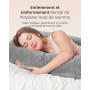Nuliie Coussin de Grossesse pour Dormir, Oreiller de Corps Complet en Forme de U, Soutien pour Le Dos, Les Hanches et Les Jambes