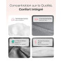 Nuliie Coussin de Grossesse pour Dormir, Oreiller de Corps Complet en Forme de U, Soutien pour Le Dos, Les Hanches et Les Jambes