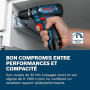 Bosch Professional 12V System perceuse-visseuse sans-fil GSR 12V-15 (avec 2 batteries 2,0 Ah, chargeur GAL 12V-20, set d’embouts