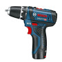 Bosch Professional 12V System perceuse-visseuse sans-fil GSR 12V-15 (avec 2 batteries 2,0 Ah, chargeur GAL 12V-20, set d’embouts