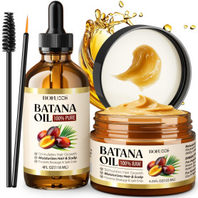 Bofuoos Huile de Batana Pour Cheveux, 100% Pure Pressée à Froid Batana Oil | Naturelle Huile de Batana du Honduras, Restaure les
